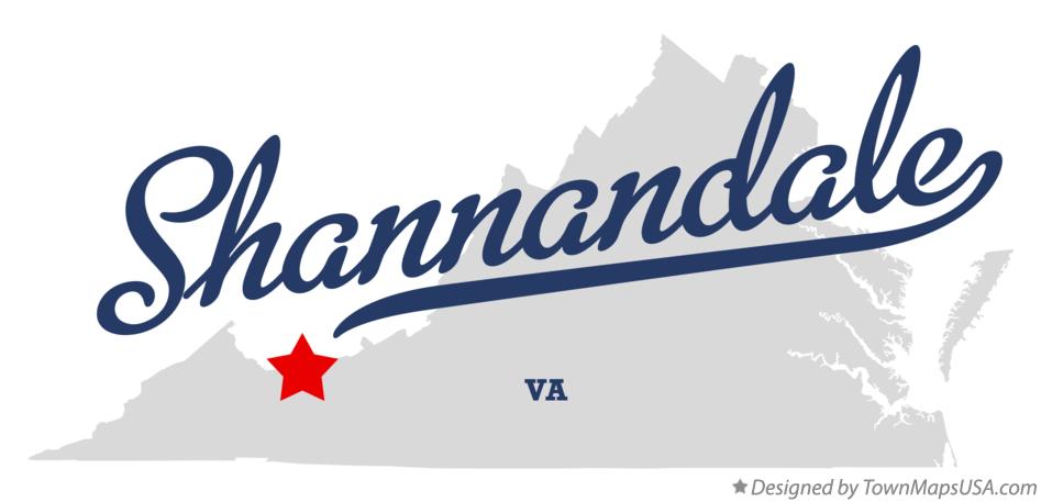 Map of Shannandale Virginia VA