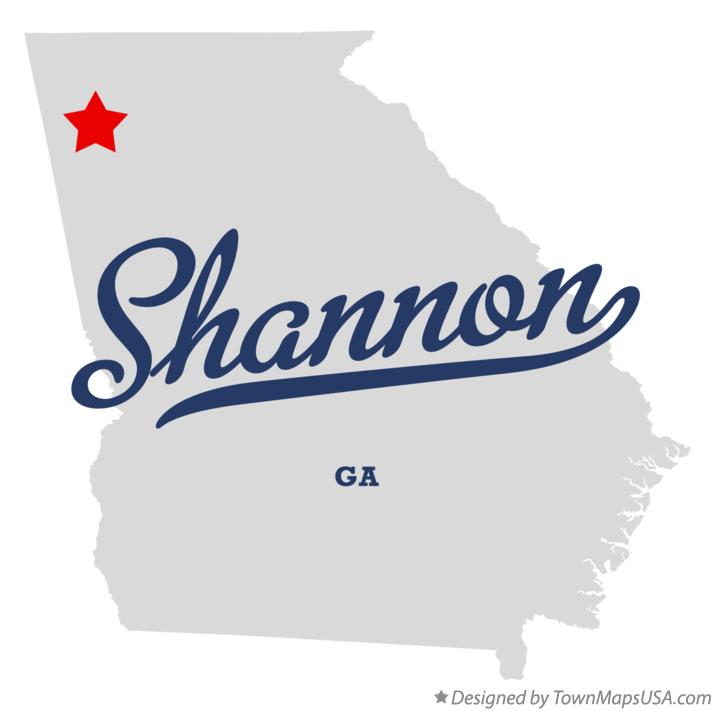 Map of Shannon Georgia GA