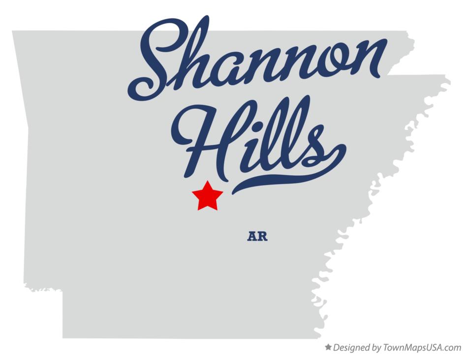 Map of Shannon Hills Arkansas AR