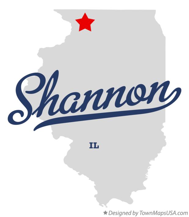 Map of Shannon Illinois IL