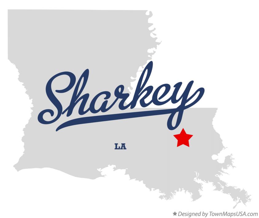 Map of Sharkey Louisiana LA