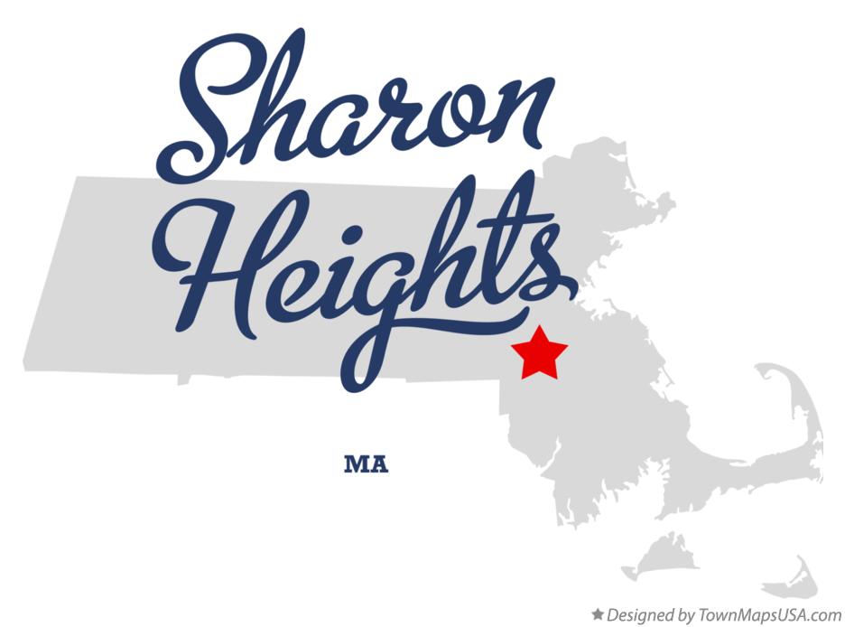 Map of Sharon Heights Massachusetts MA