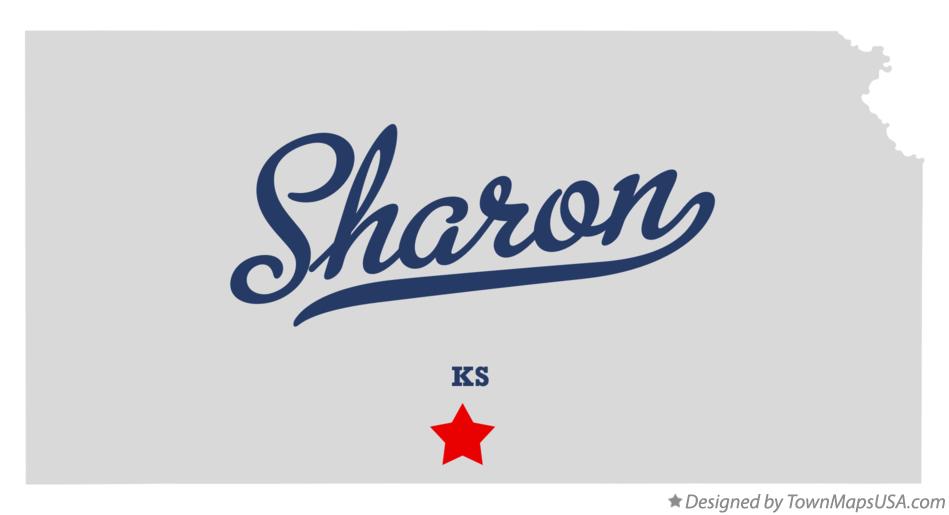 Map of Sharon Kansas KS