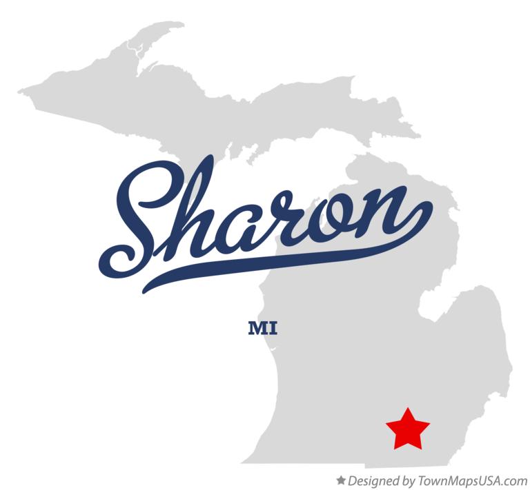 Map of Sharon Michigan MI