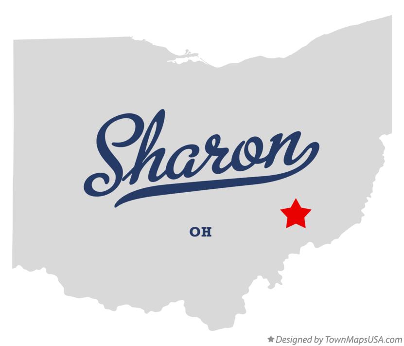Map of Sharon Ohio OH