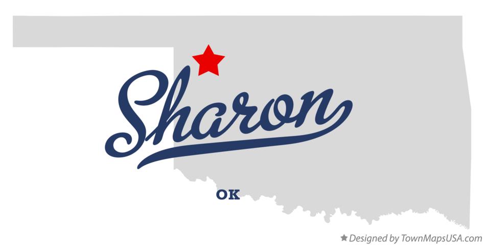 Map of Sharon Oklahoma OK