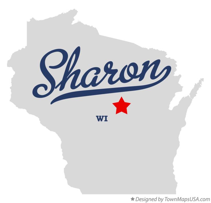 Map of Sharon Wisconsin WI