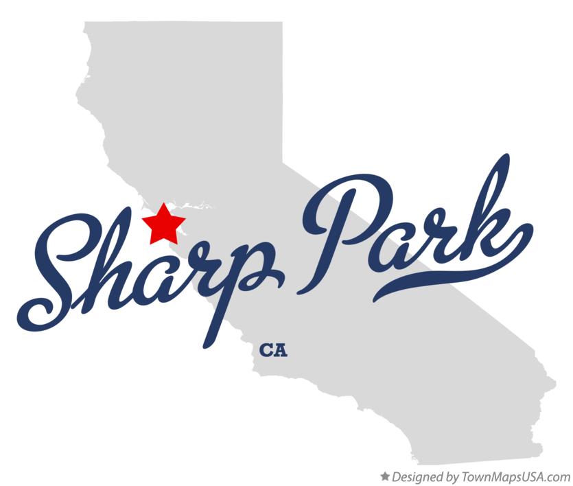 Map of Sharp Park California CA