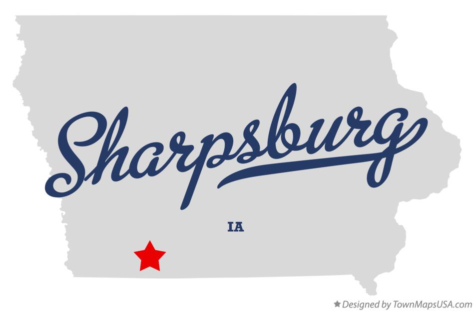 Map of Sharpsburg Iowa IA