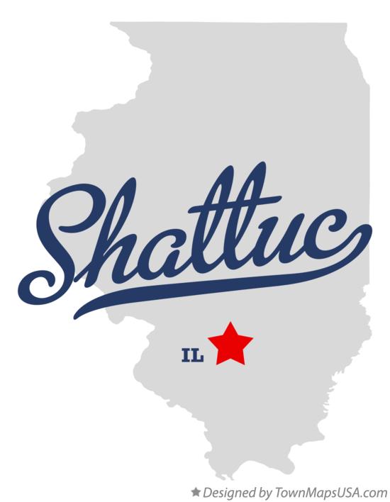 Map of Shattuc Illinois IL