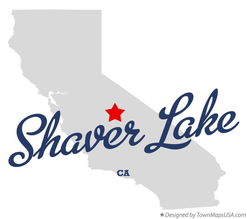 Map of Shaver Lake California CA