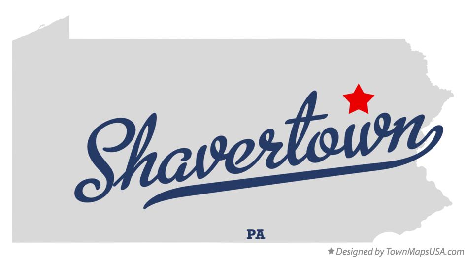 Map of Shavertown Pennsylvania PA