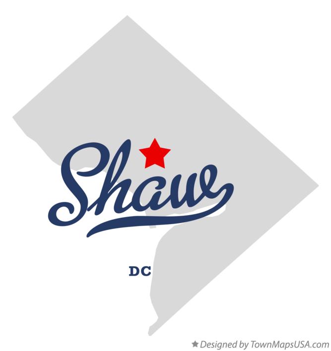 Map of Shaw District Of Columbia DC