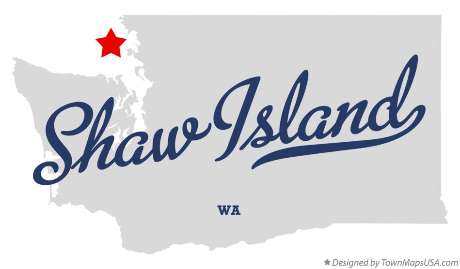 Map of Shaw Island Washington WA