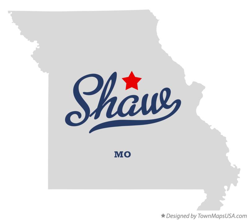 Map of Shaw Missouri MO