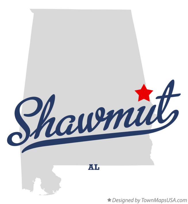Map of Shawmut Alabama AL
