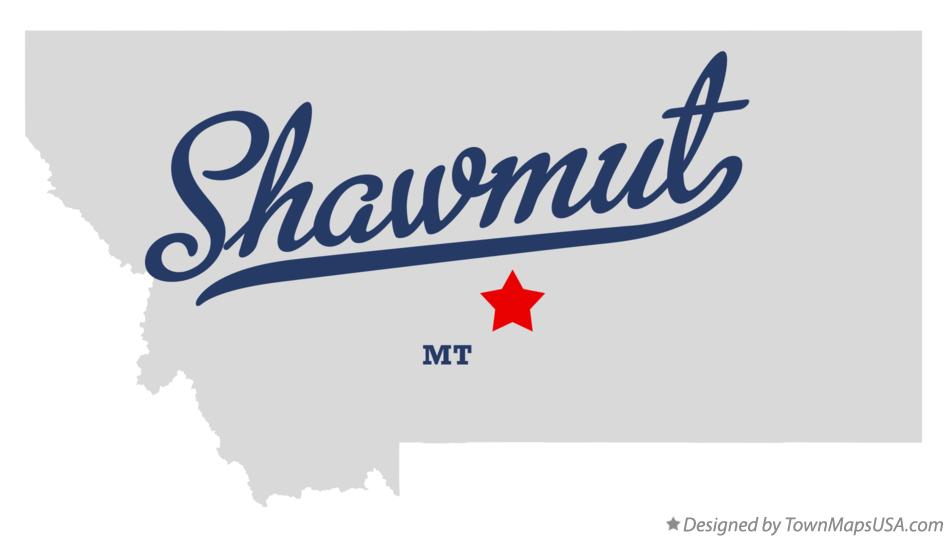 Map of Shawmut Montana MT