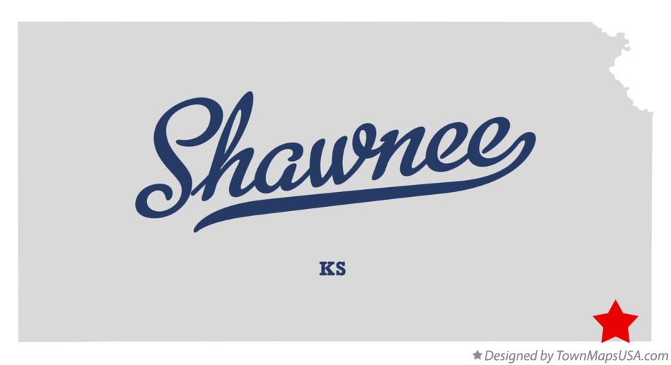 Map of Shawnee Kansas KS