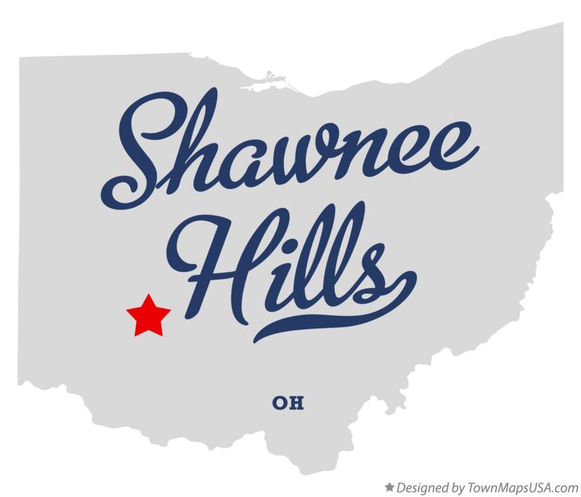 Map of Shawnee Hills Ohio OH