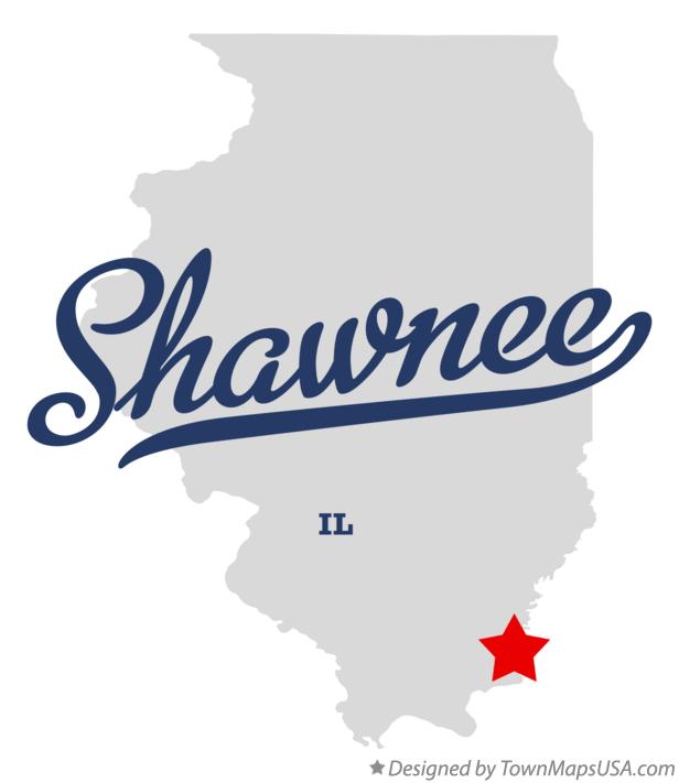 Map of Shawnee Illinois IL
