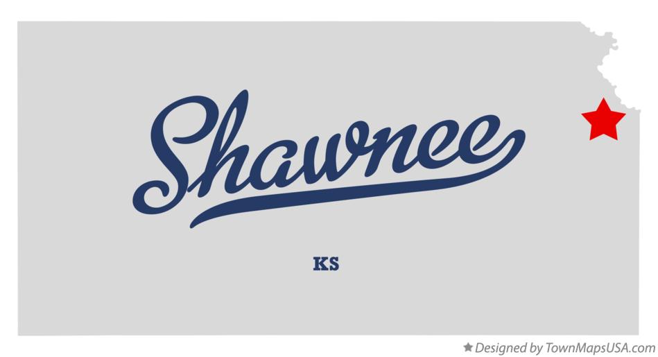 Map of Shawnee Kansas KS