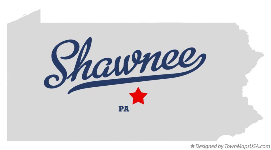 Map of Shawnee Pennsylvania PA