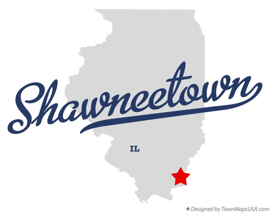 Map of Shawneetown Illinois IL