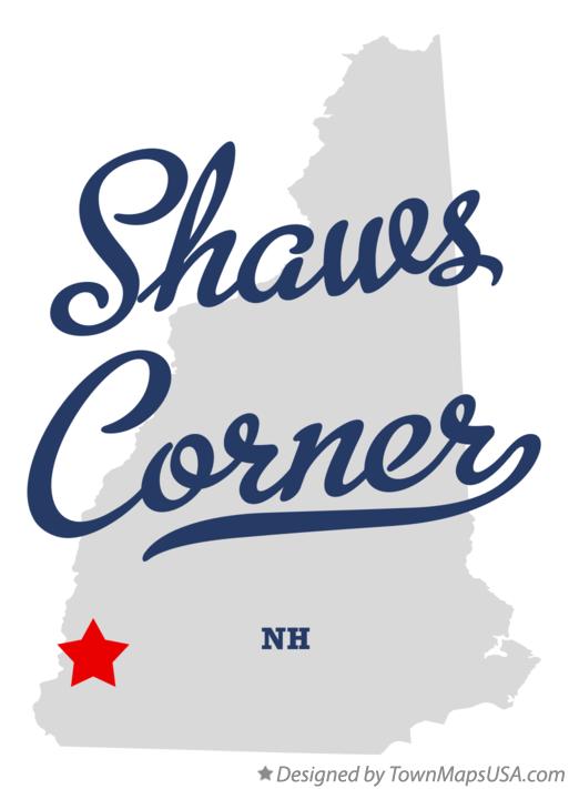Map of Shaws Corner New Hampshire NH