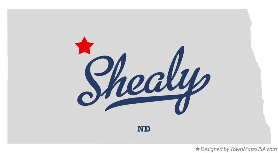 Map of Shealy North Dakota ND