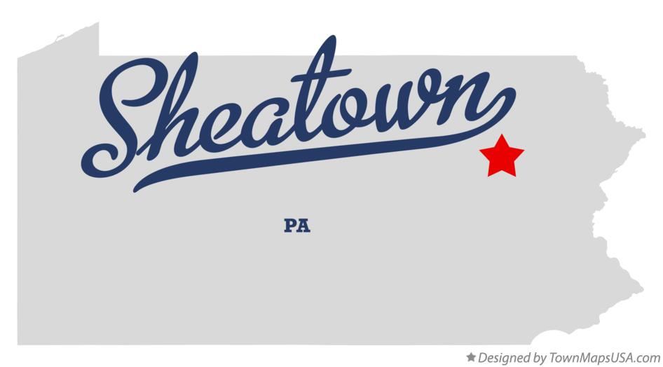 Map of Sheatown Pennsylvania PA