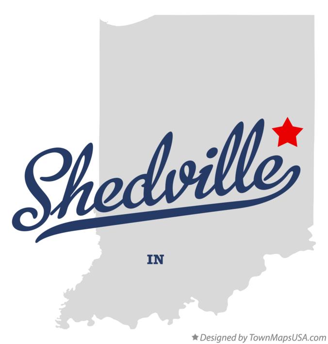 Map of Shedville Indiana IN