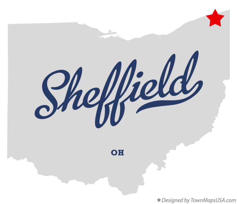 Map of Sheffield Ohio OH