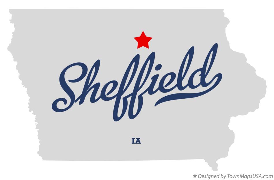 Map of Sheffield Iowa IA