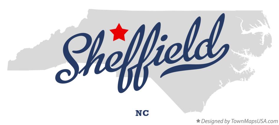 Map of Sheffield North Carolina NC