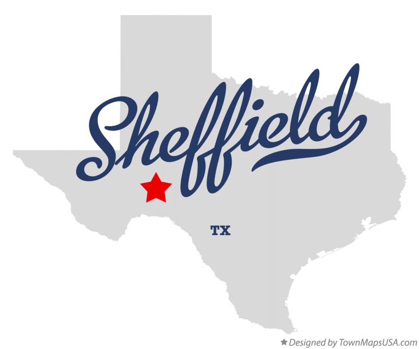 Map of Sheffield Texas TX