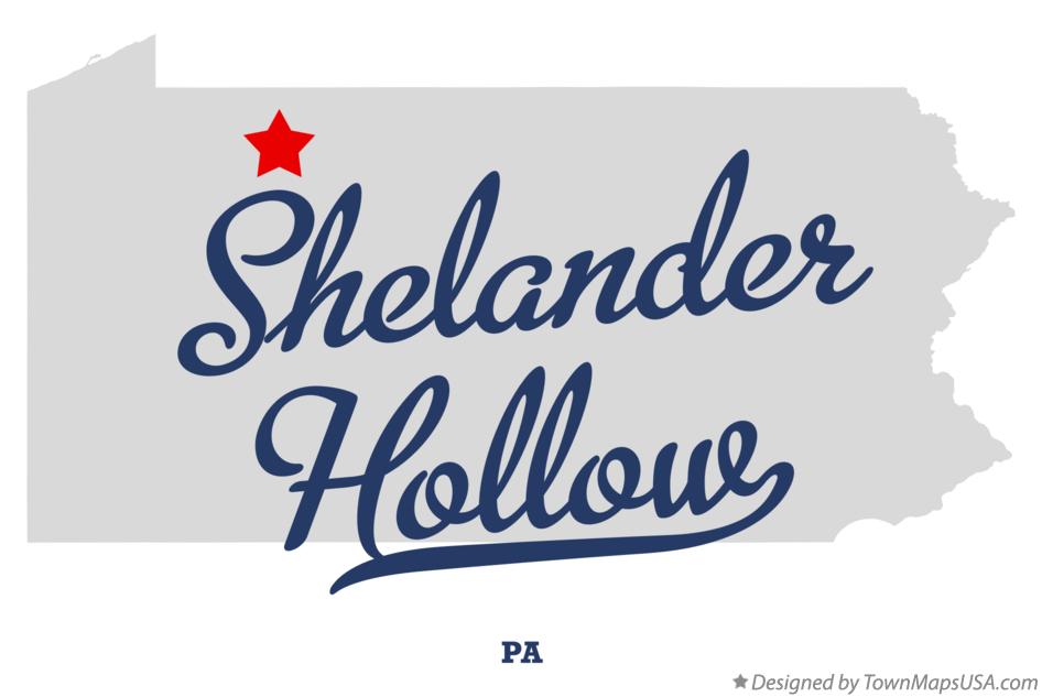 Map of Shelander Hollow Pennsylvania PA