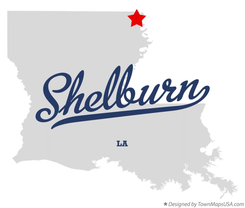 Map of Shelburn Louisiana LA