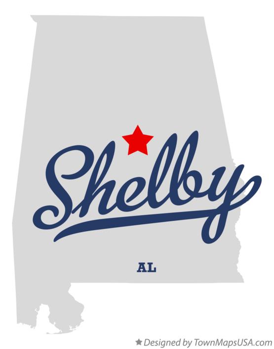 Map of Shelby Alabama AL
