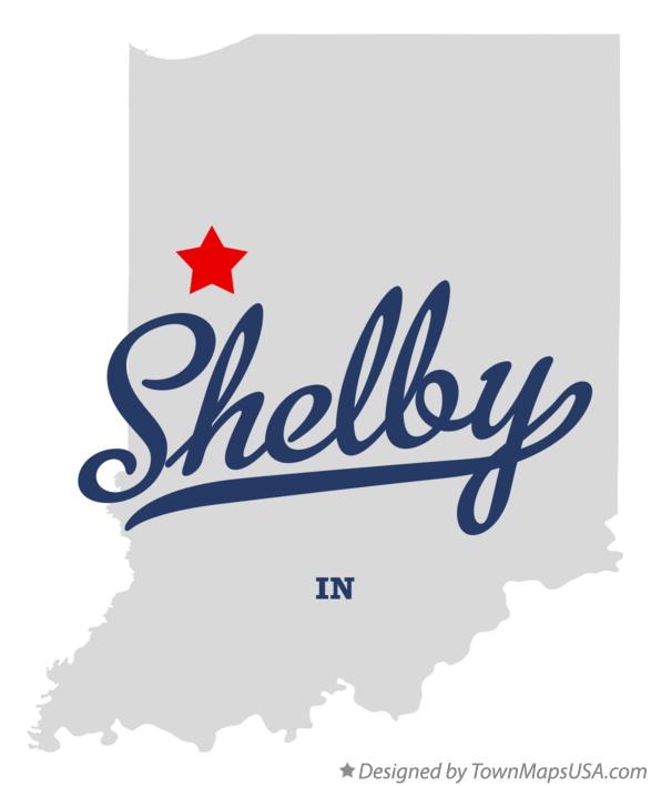 Map of Shelby Indiana IN