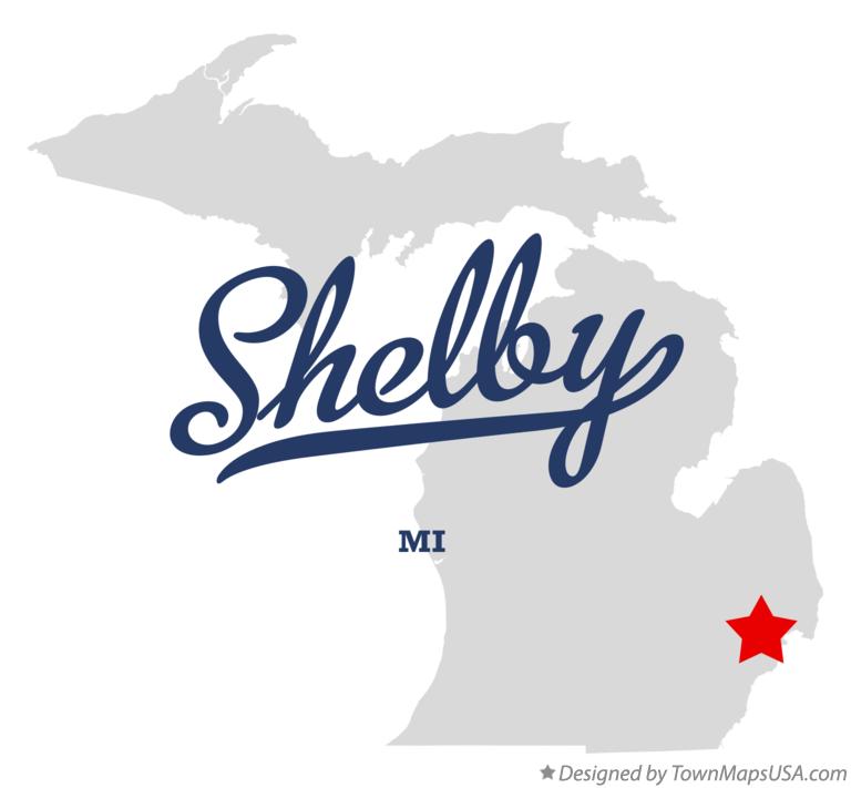 Map of Shelby Michigan MI