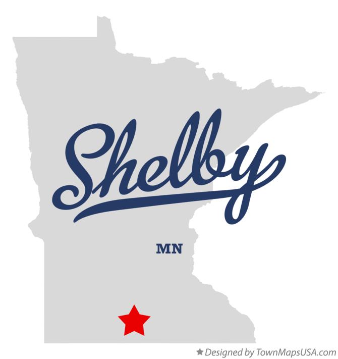 Map of Shelby Minnesota MN