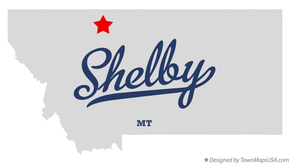 Map of Shelby Montana MT