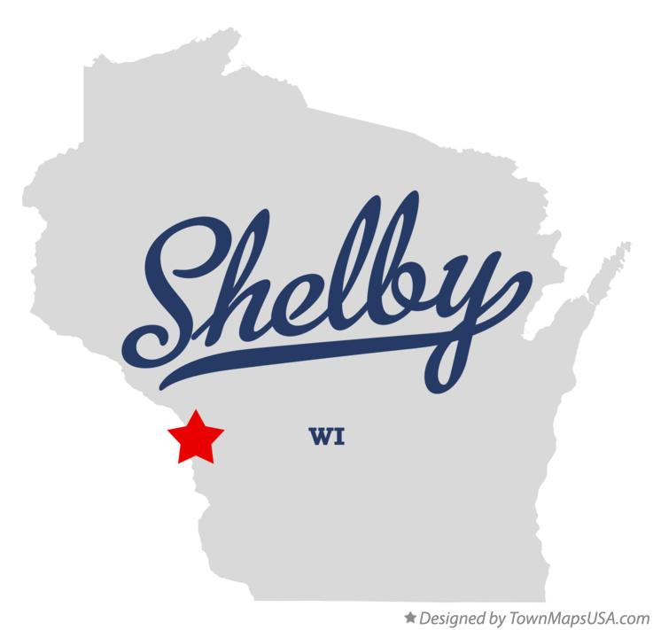 Map of Shelby Wisconsin WI