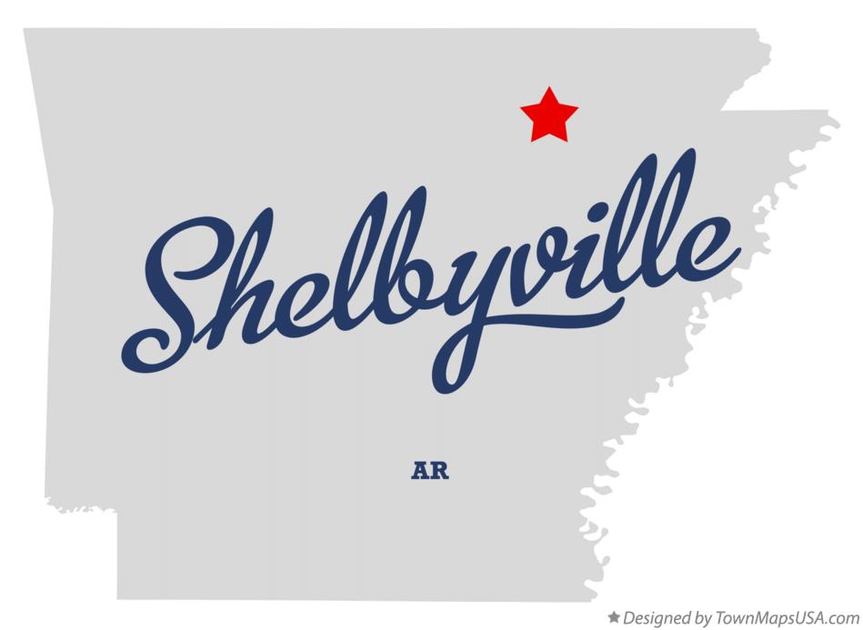 Map of Shelbyville Arkansas AR