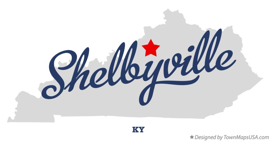 Map of Shelbyville Kentucky KY