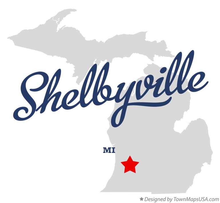 Map of Shelbyville Michigan MI