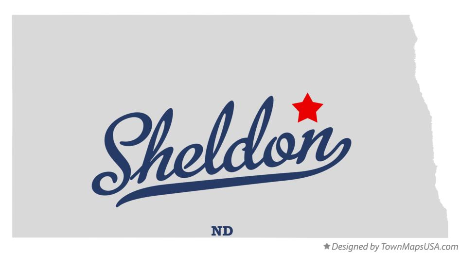 Map of Sheldon North Dakota ND