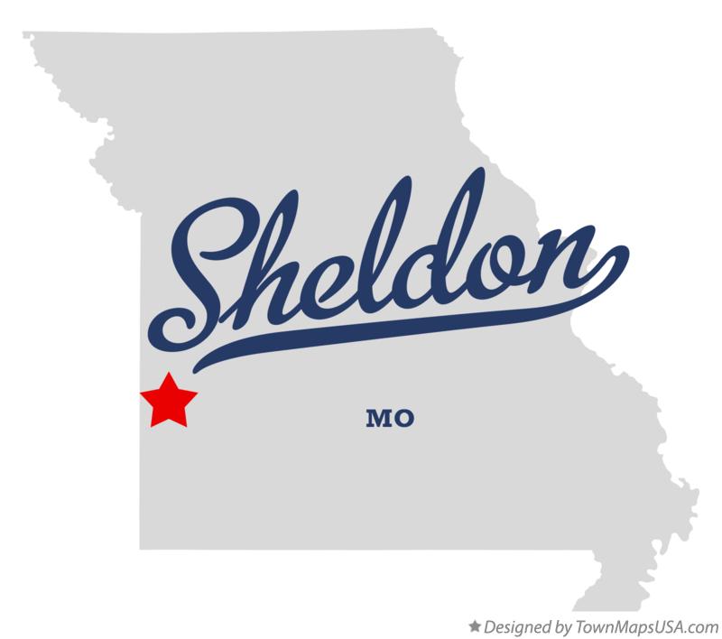 Map of Sheldon Missouri MO