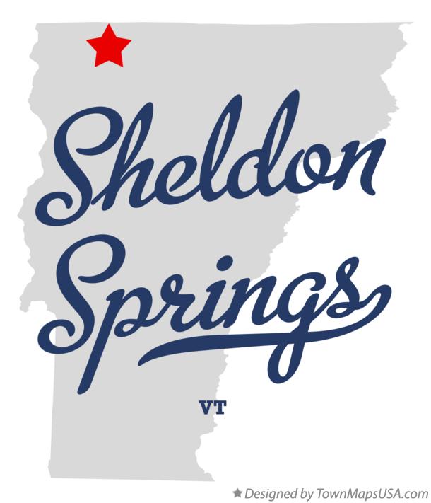 Map of Sheldon Springs Vermont VT