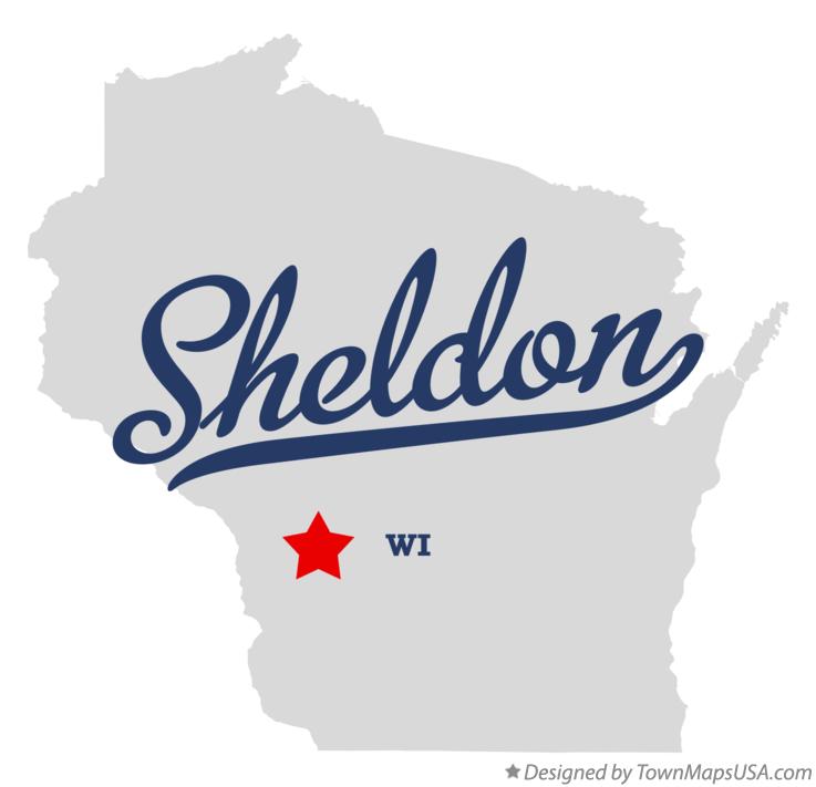 Map of Sheldon Wisconsin WI